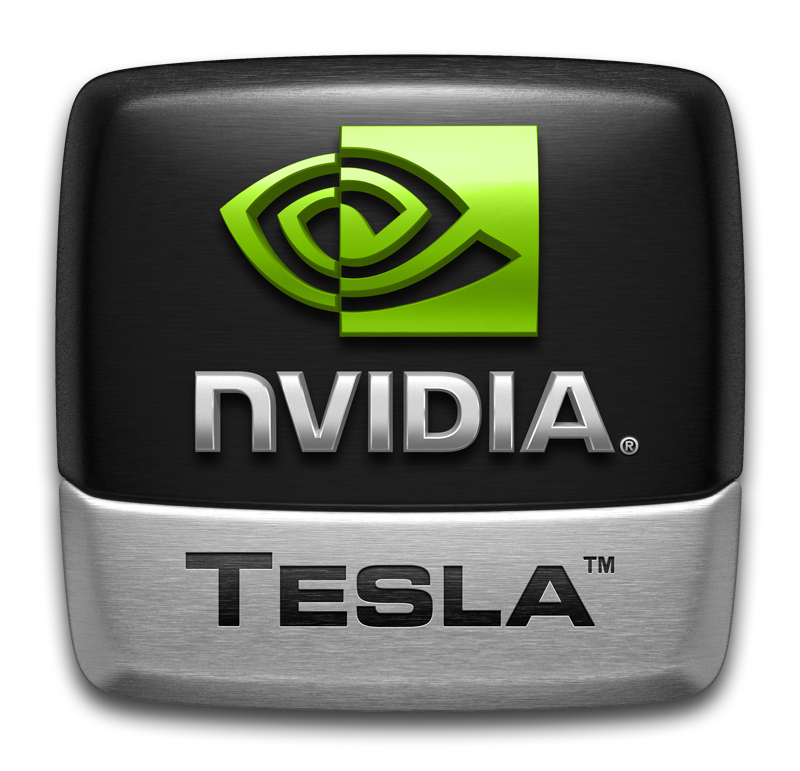 logo Nvidia Badge Tesla 3D